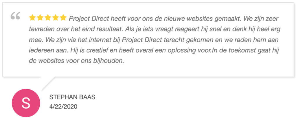 Webdesigner zzp / Webdesign specialist - Project Direct ✓ Website laten maken ✓ WordPress ✓ Webdesign ✓ Webwinkel ✓ Vindbaar in Google